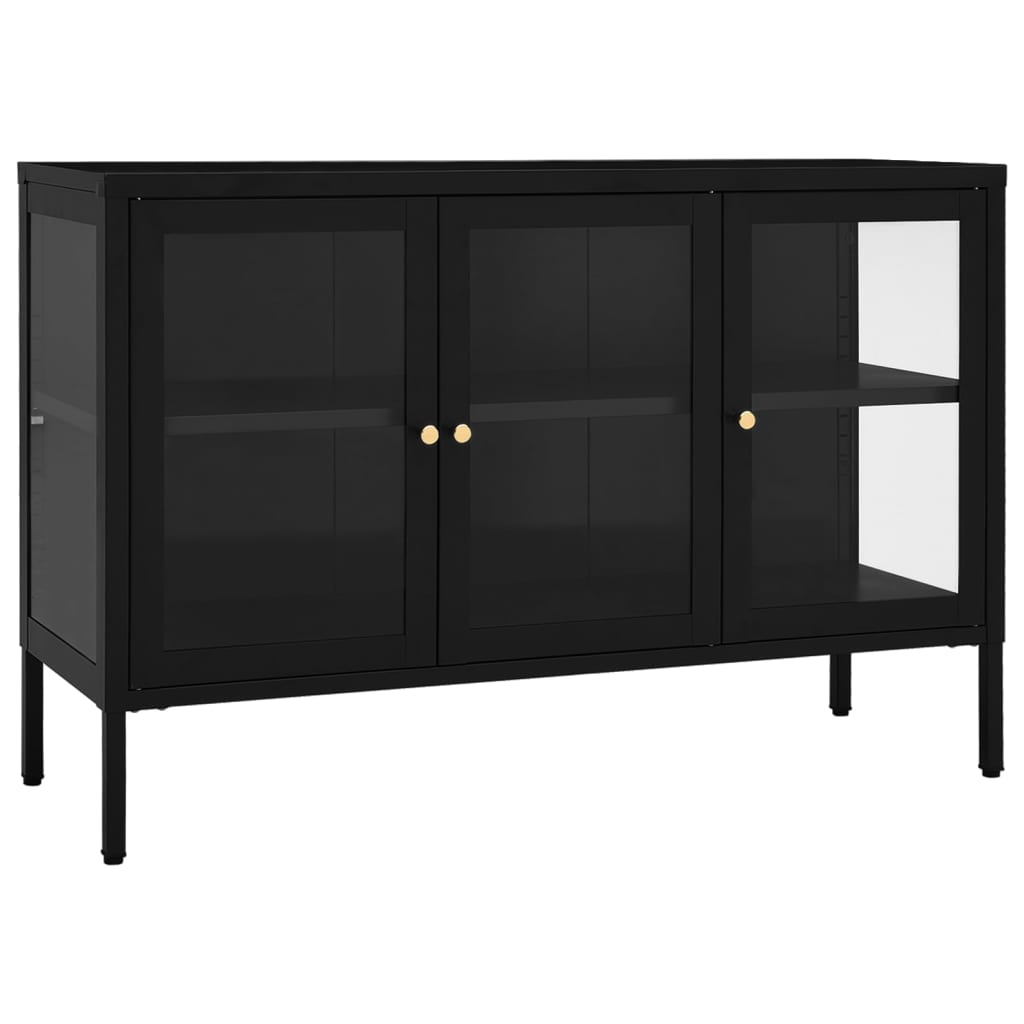 Sideboard 41.3&quot;X13.8&quot;X27.6&quot; Steel And Glass