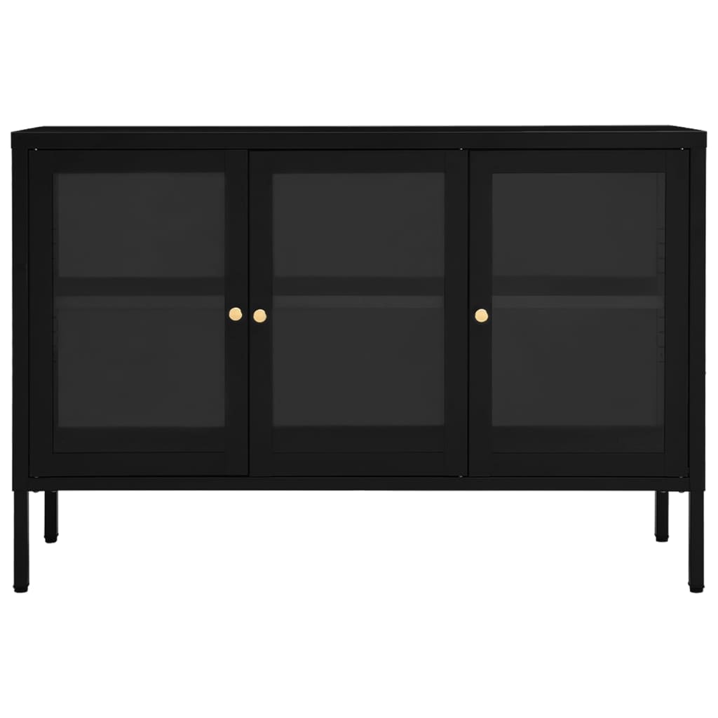 Sideboard 41.3&quot;X13.8&quot;X27.6&quot; Steel And Glass