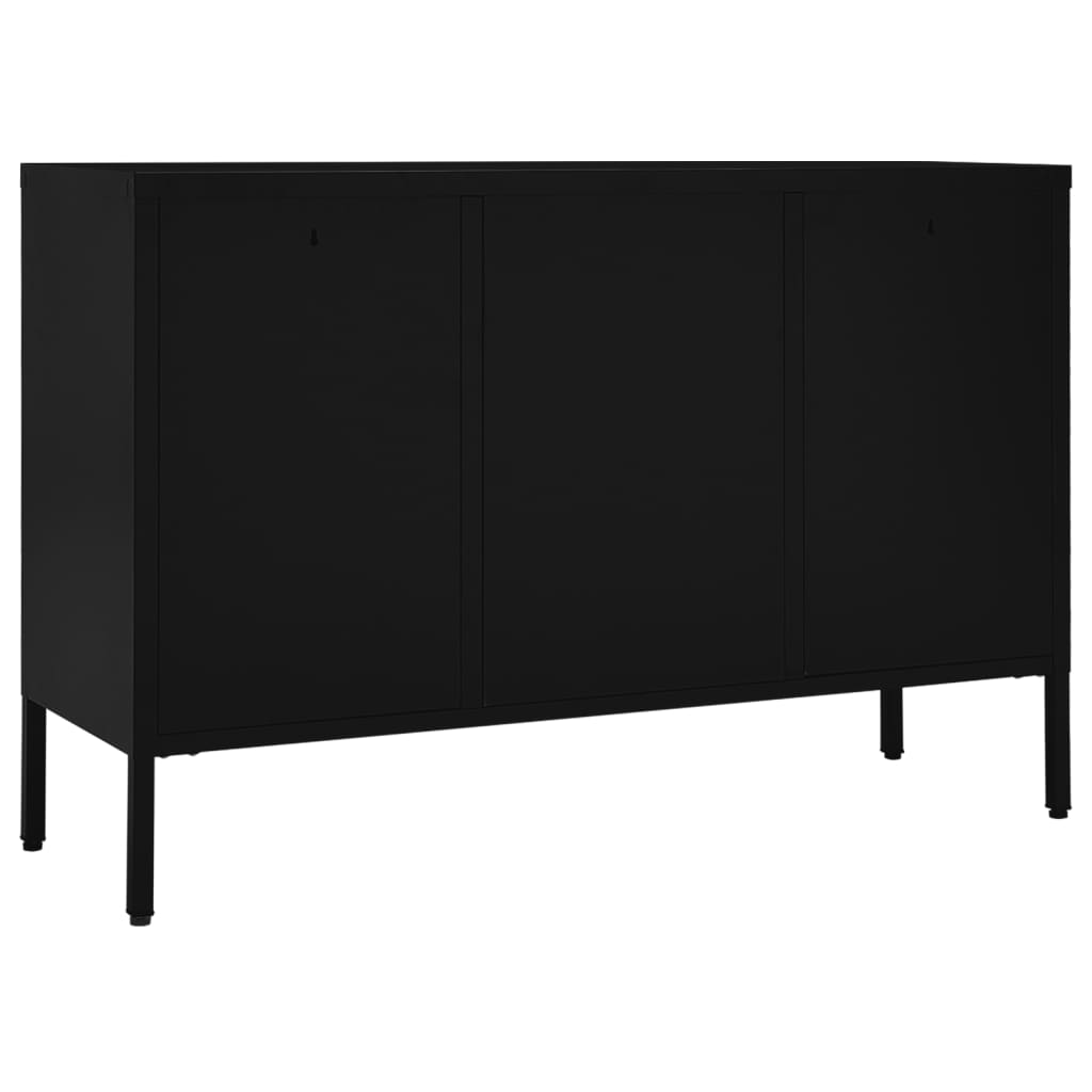 Sideboard 41.3&quot;X13.8&quot;X27.6&quot; Steel And Tempered Glass