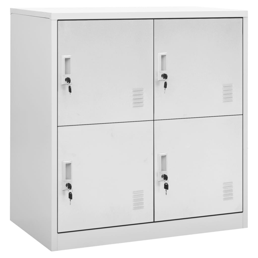 Locker Cabinet 35.4&quot;X17.7&quot;X36.4&quot; Steel Light Gray