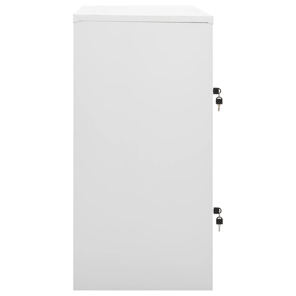 Locker Cabinet 35.4&quot;X17.7&quot;X36.4&quot; Steel Light Gray