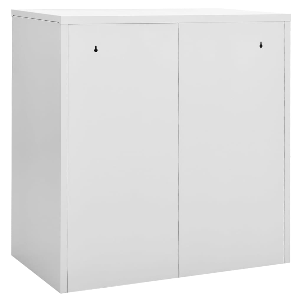 Locker Cabinet 35.4&quot;X17.7&quot;X36.4&quot; Steel Light Gray And Green