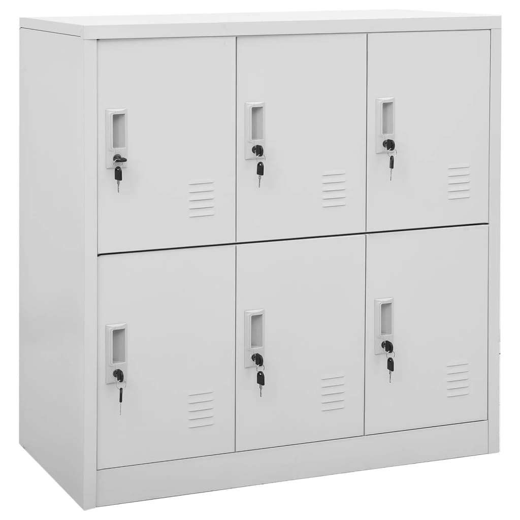 Locker Cabinet 35.4&quot;X17.7&quot;X36.4&quot; Steel Light Gray