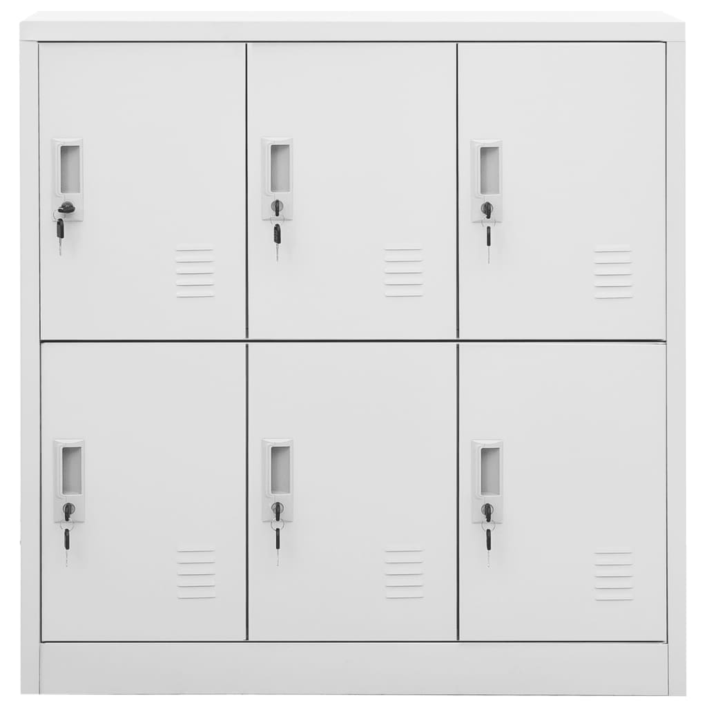 Locker Cabinet 35.4&quot;X17.7&quot;X36.4&quot; Steel Light Gray