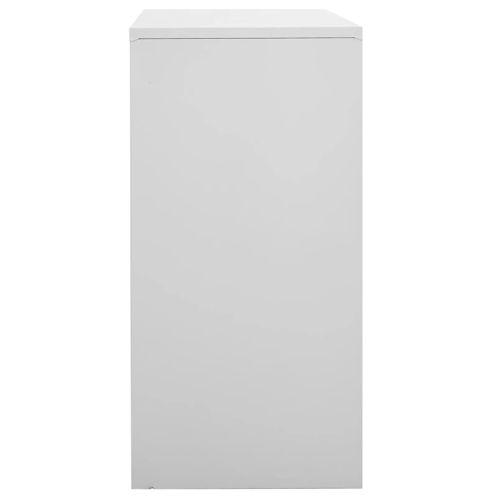 Locker Cabinet 35.4&quot;X17.7&quot;X36.4&quot; Steel Light Gray