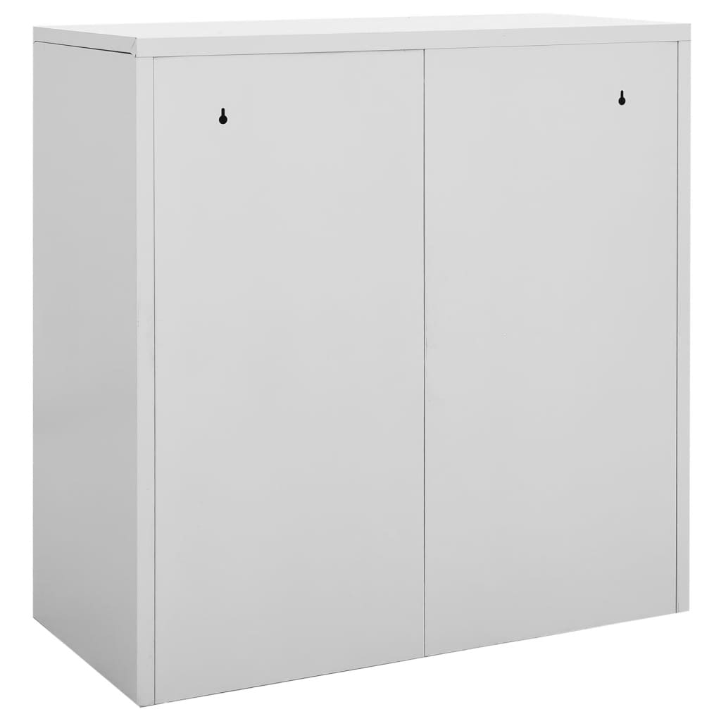 Locker Cabinet 35.4&quot;X17.7&quot;X36.4&quot; Steel Light Gray