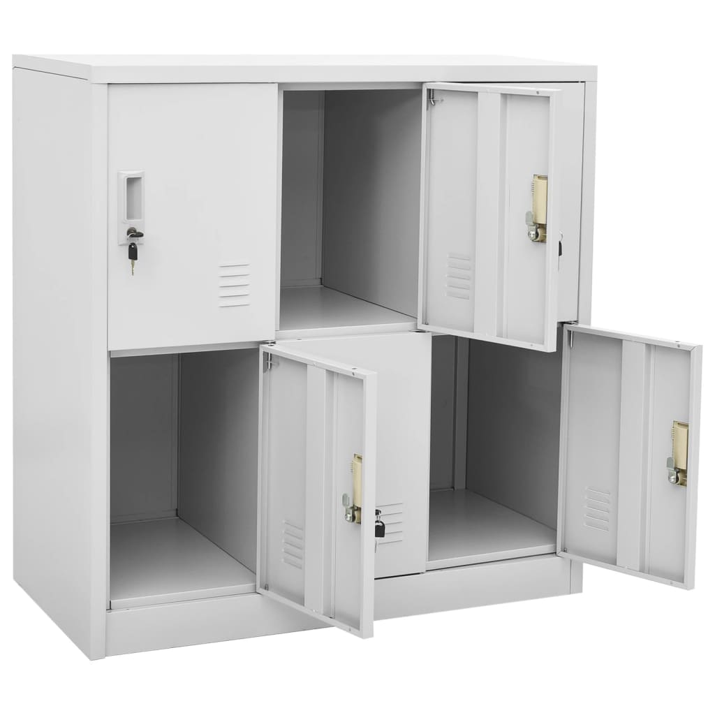 Locker Cabinet 35.4&quot;X17.7&quot;X36.4&quot; Steel Light Gray