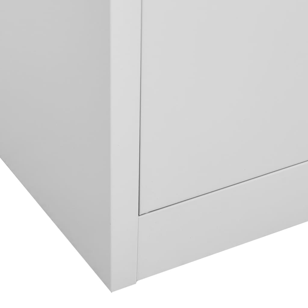 Locker Cabinet 35.4&quot;X17.7&quot;X36.4&quot; Steel Light Gray