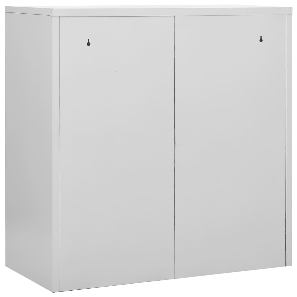 Locker Cabinet 35.4&quot;X17.7&quot;X36.4&quot; Steel Light Gray And Blue