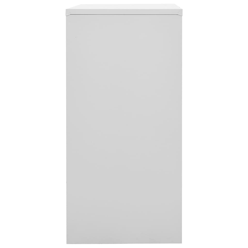 Locker Cabinet 35.4&quot;X17.7&quot;X36.4&quot; Steel Light Gray And Red