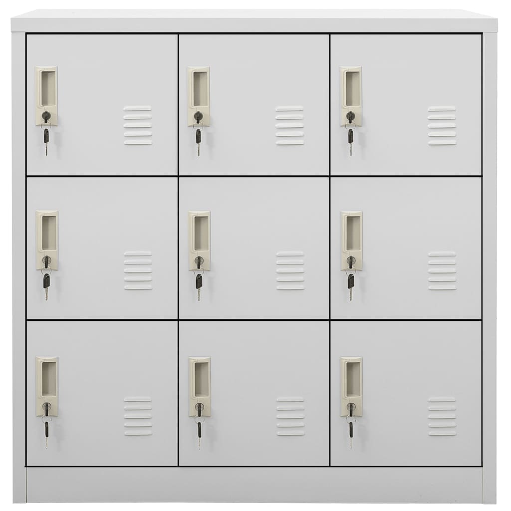 Locker Cabinet 35.4&quot;X17.7&quot;X36.4&quot; Steel Light Gray