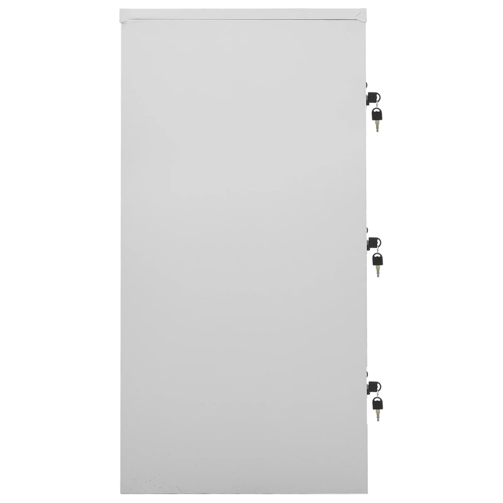 Locker Cabinet 35.4&quot;X17.7&quot;X36.4&quot; Steel Light Gray