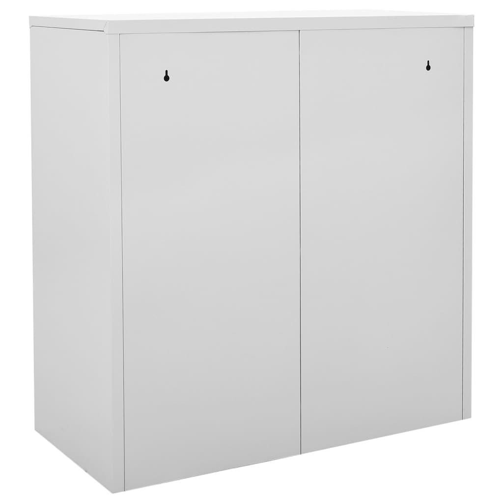 Locker Cabinet 35.4&quot;X17.7&quot;X36.4&quot; Steel Light Gray