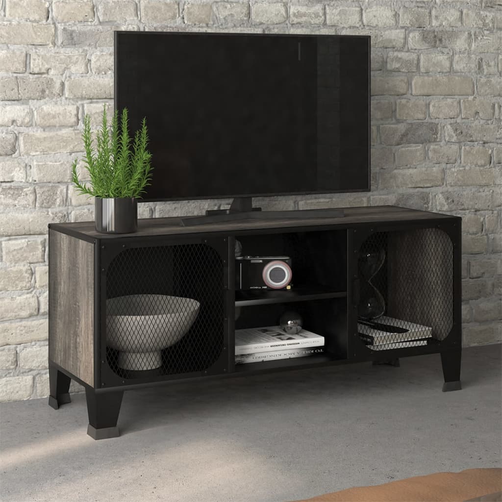 Tv Stand 41.3&quot;X14.2&quot;X18.5&quot; Metal And Mdf