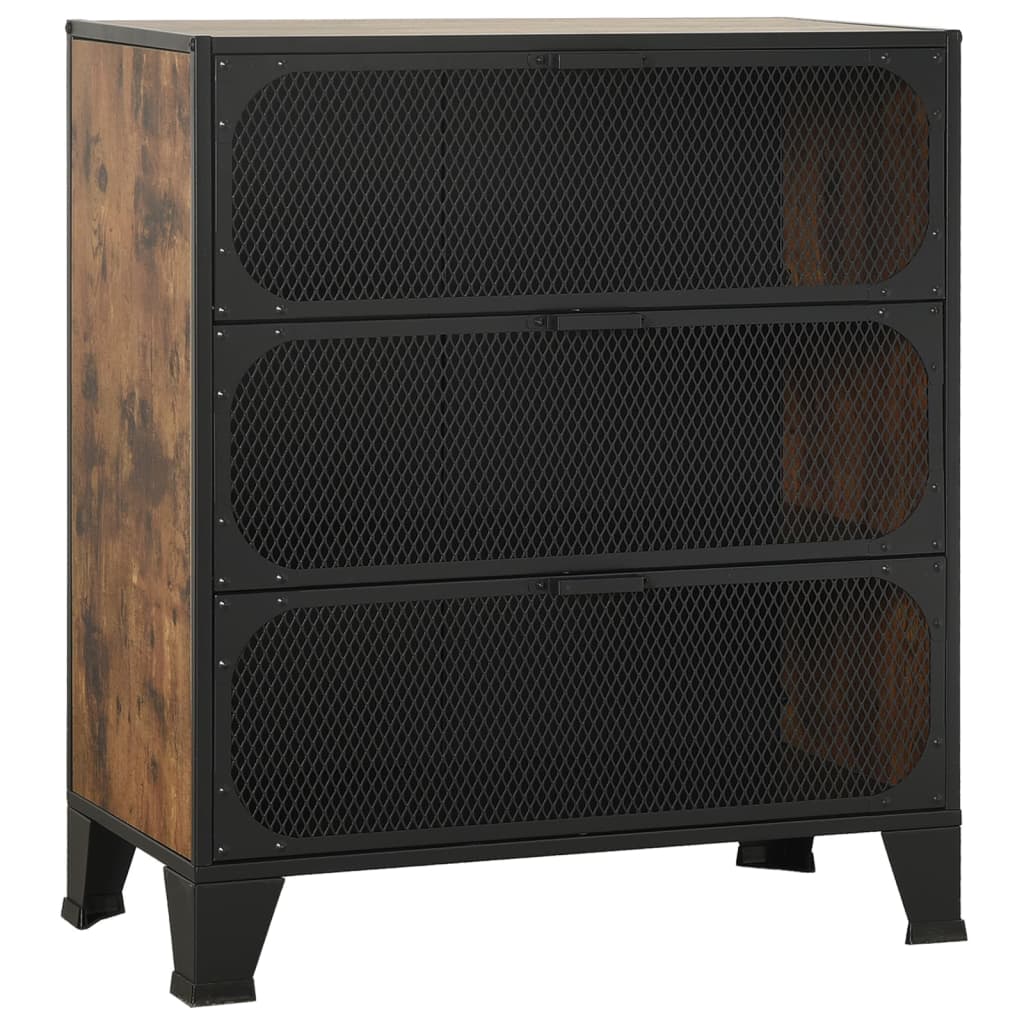 Storage Cabinet 28.3&quot;X14.2&quot;X32.3&quot; Metal And Mdf