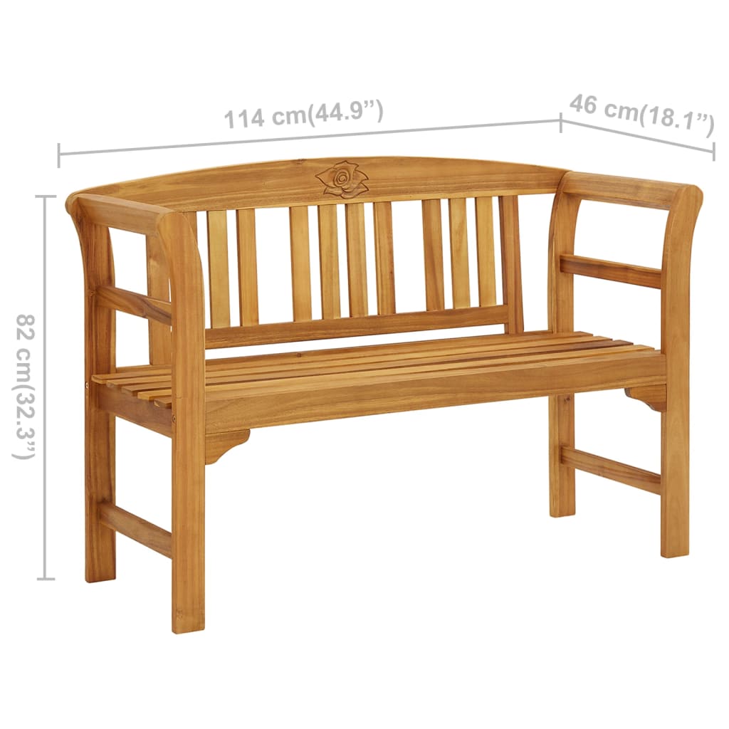 Patio Bench Solid Acacia Wood