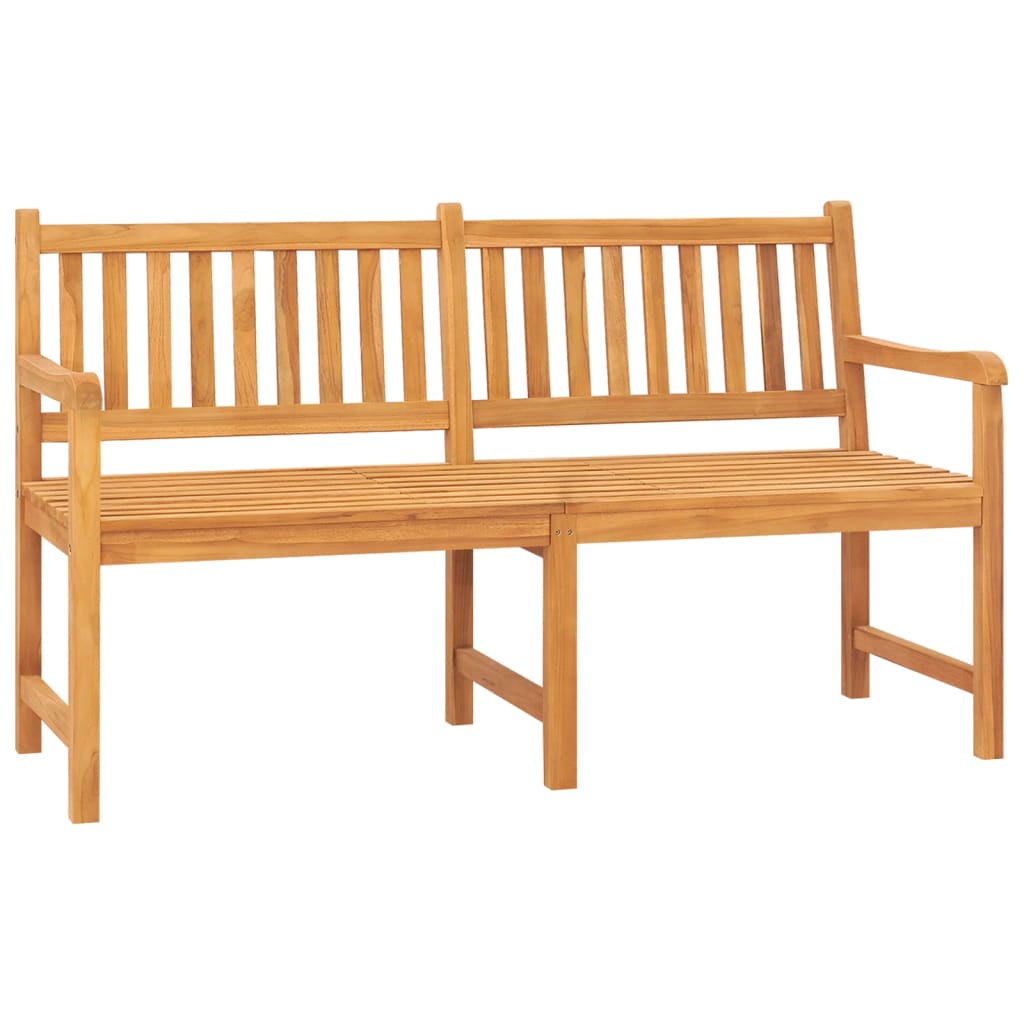 3-Seater Patio Bench With Table 59.1&quot; Solid Teak Wood