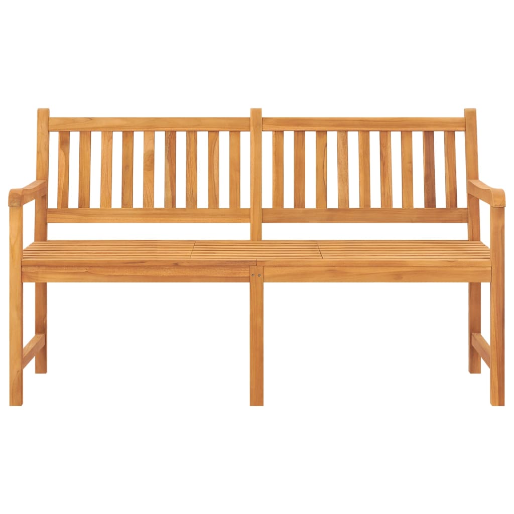 3-Seater Patio Bench With Table 59.1&quot; Solid Teak Wood