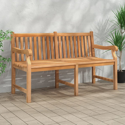 Patio Bench 59.1&quot; Solid Teak Wood