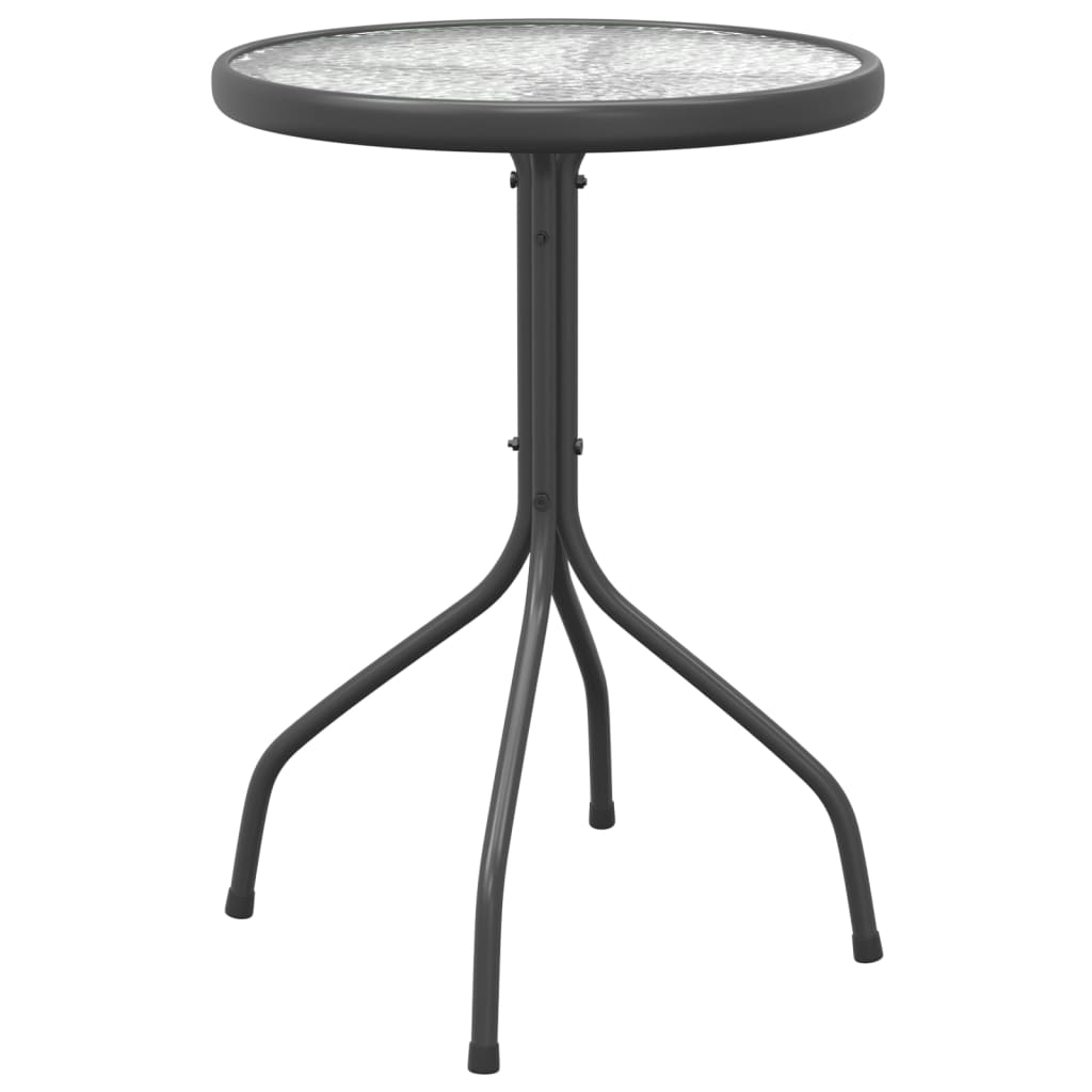 Patio Table Ø19.7&quot;X28&quot; Steel Anthracite