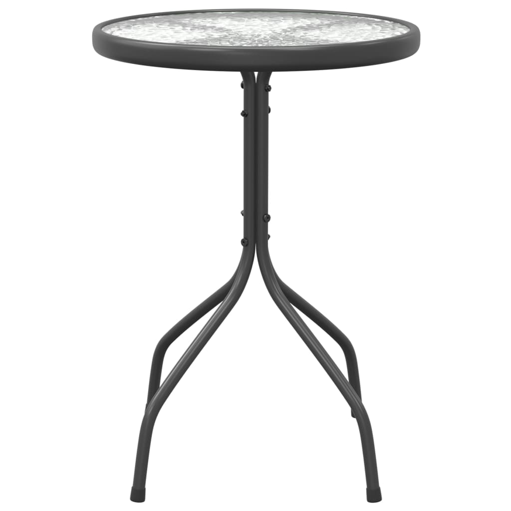 Patio Table Ø19.7&quot;X28&quot; Steel Anthracite