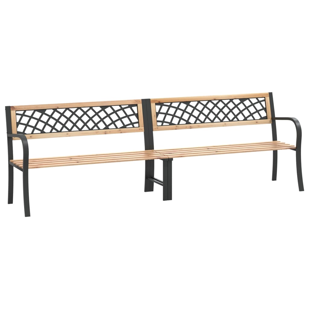 Twin Patio Bench 93.7&quot; Chinese Fir Wood