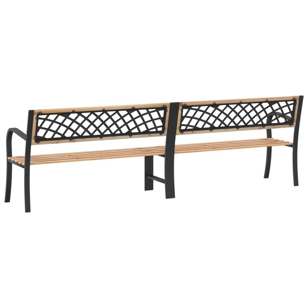 Twin Patio Bench 93.7&quot; Chinese Fir Wood