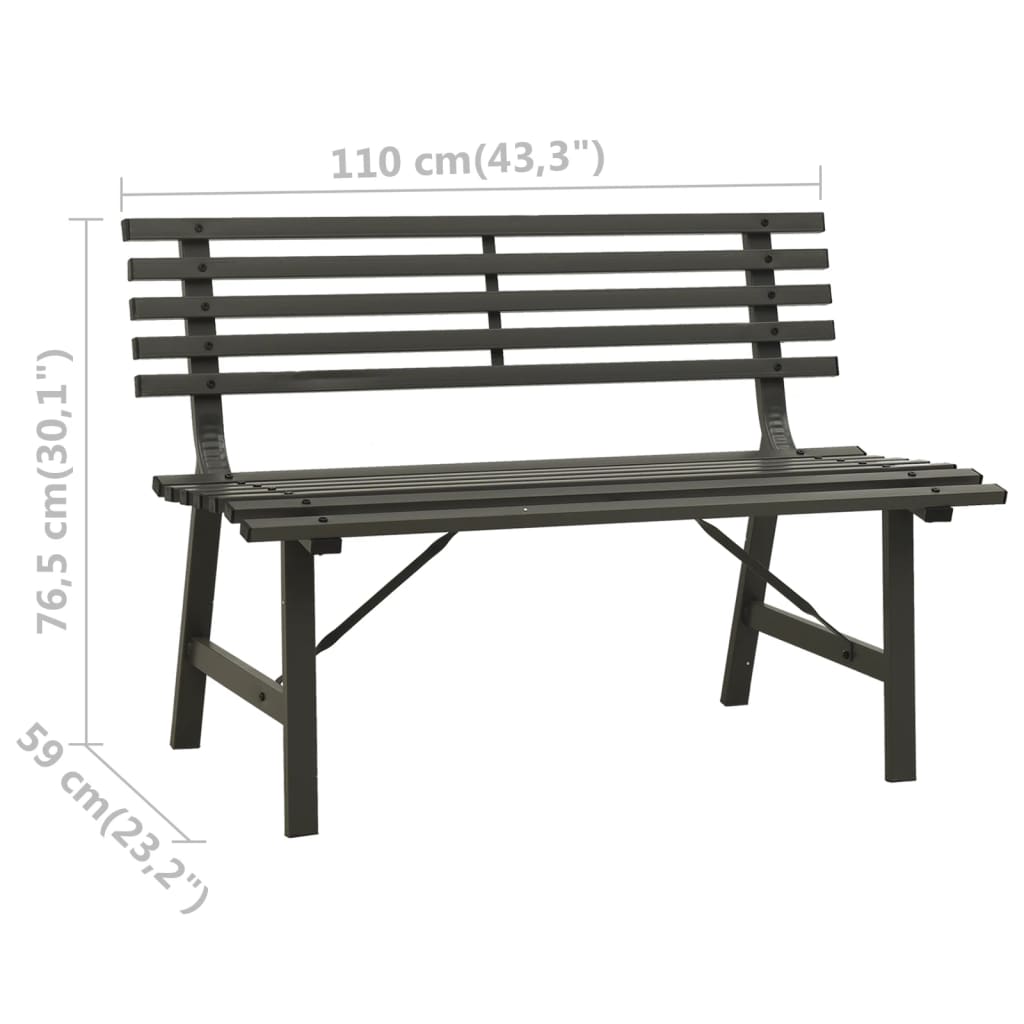 Patio Bench 43.3&quot; Steel