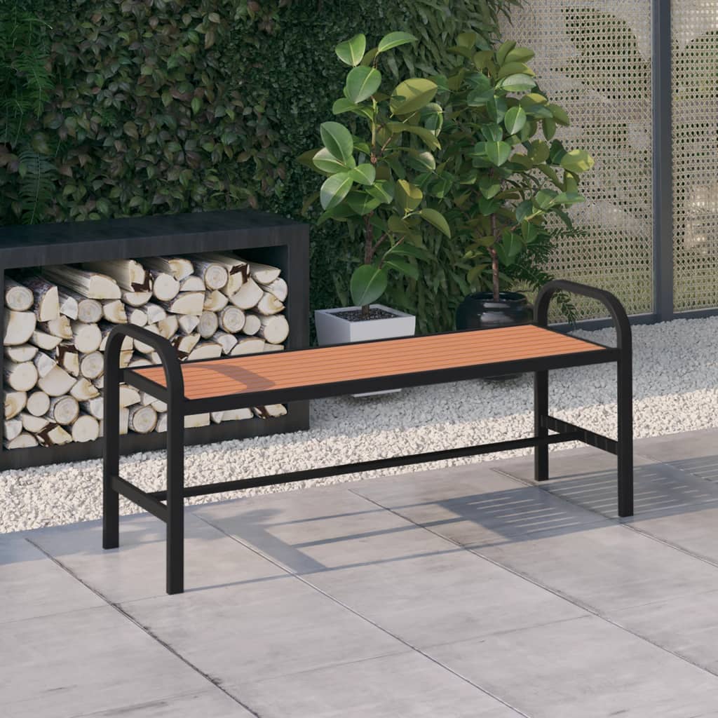 Patio Bench 49&quot; Steel And Wpc