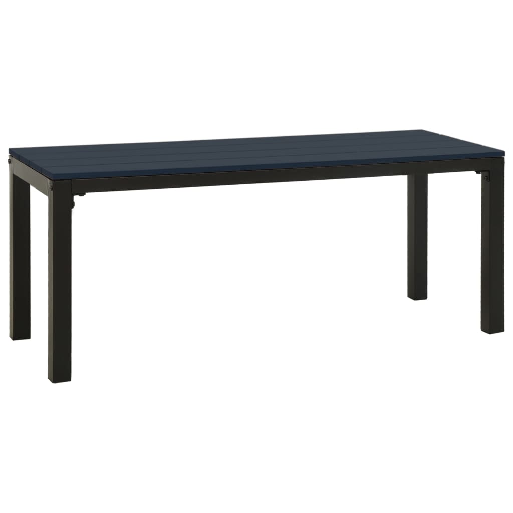 Patio Bench 43.3&quot; Steel And Wpc