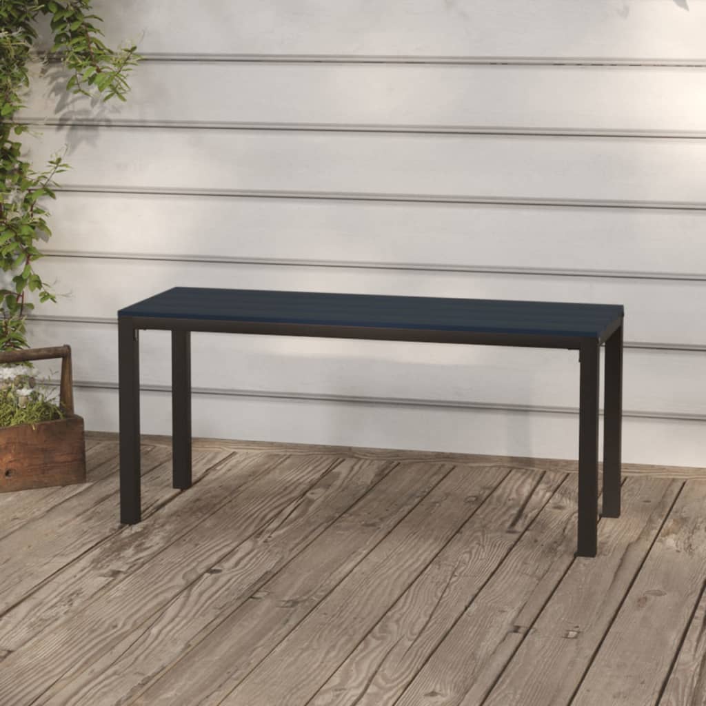 Patio Bench 43.3&quot; Steel And Wpc