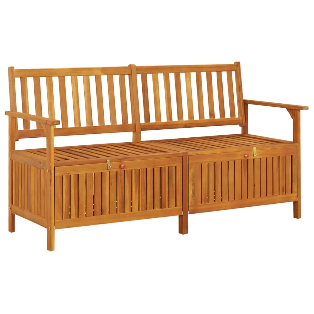 Patio Storage Bench 47.2&quot; Solid Acacia Wood