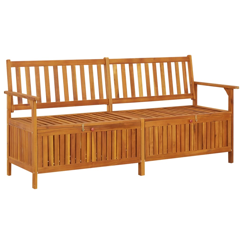 Patio Storage Bench 47.2&quot; Solid Acacia Wood