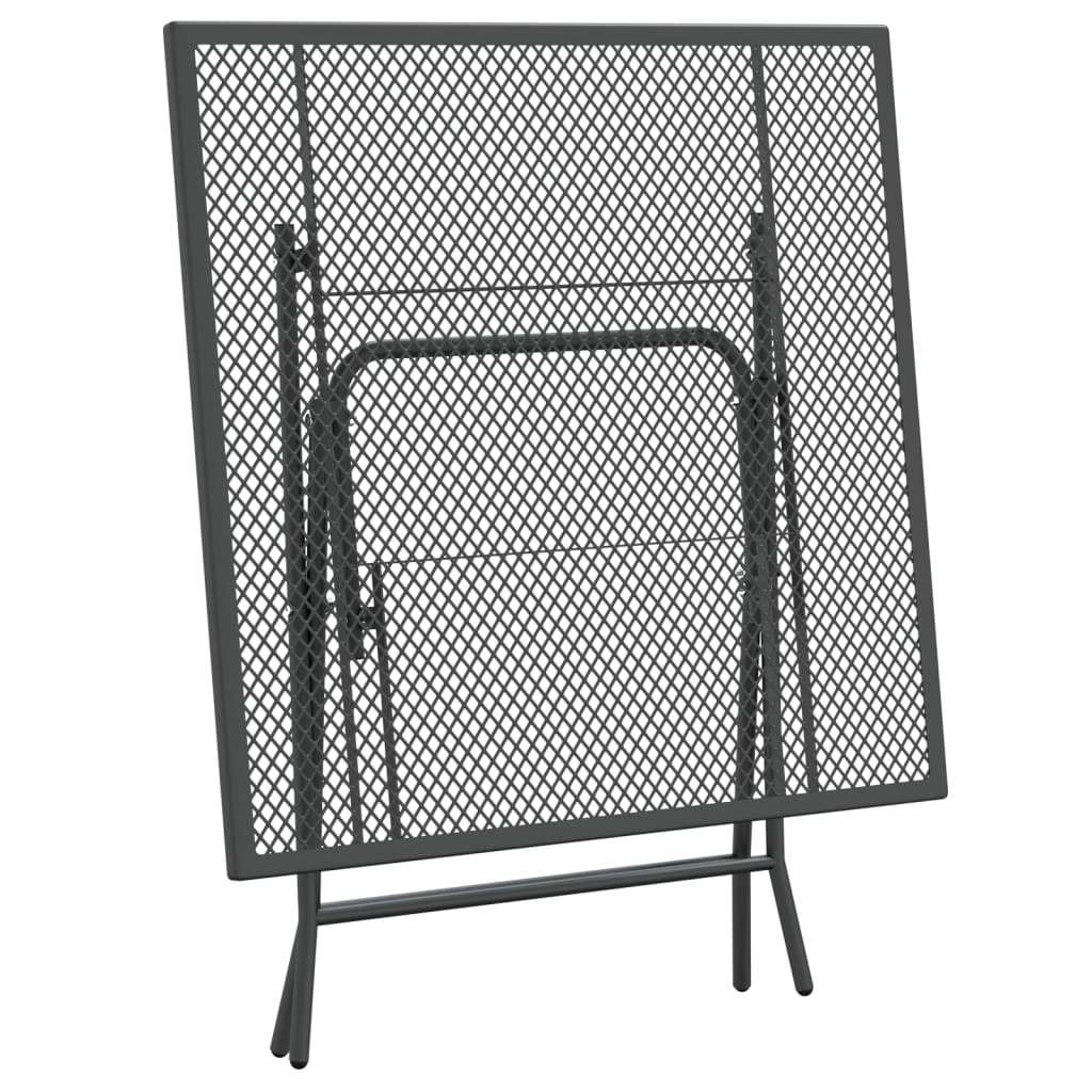 Patio Table Expanded Metal Mesh Anthracite