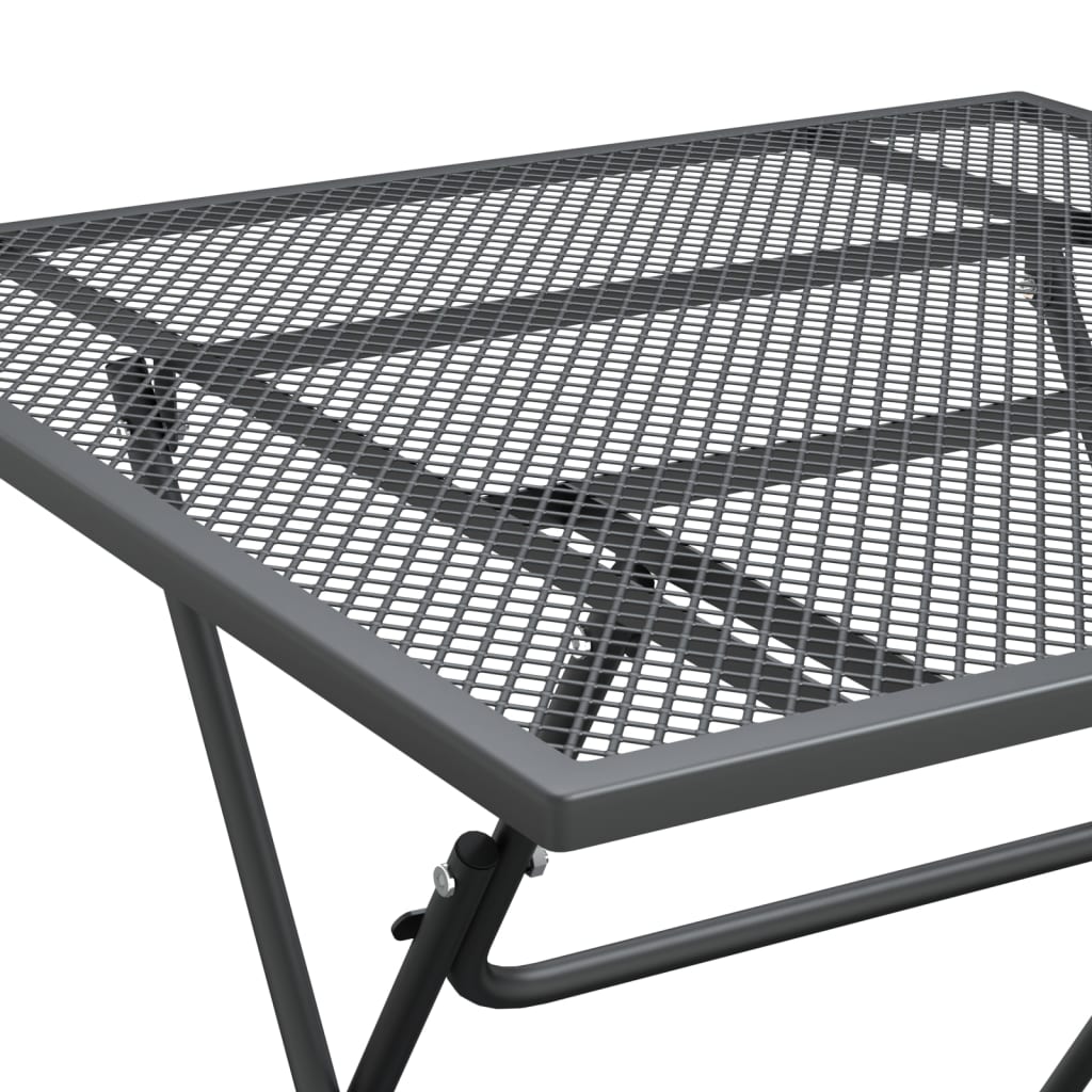 Patio Table Expanded Metal Mesh Anthracite