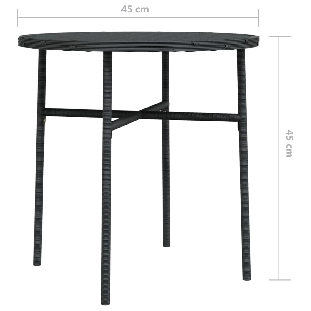 Tea Table 17.7&quot; Poly Rattan