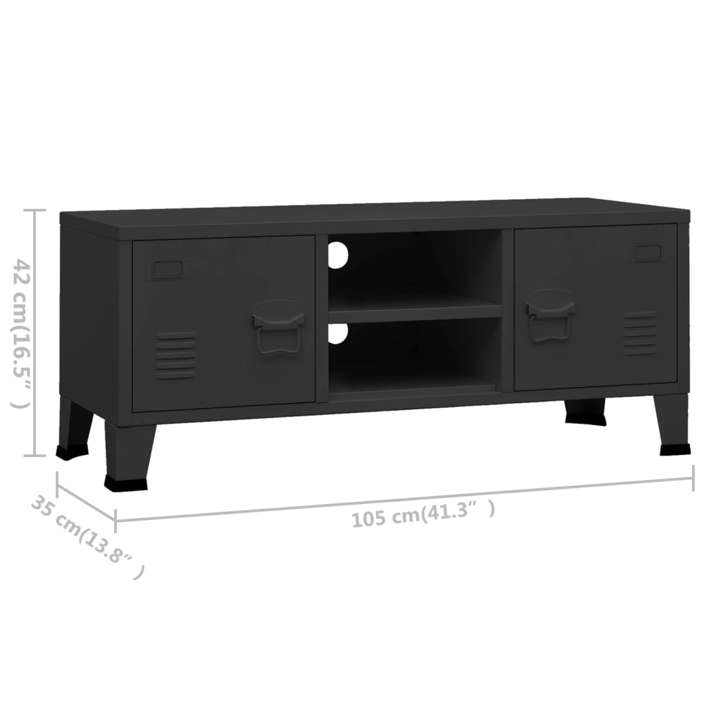 Industrial Tv Stand 41.3&quot;X13.8&quot;X16.5&quot; Metal