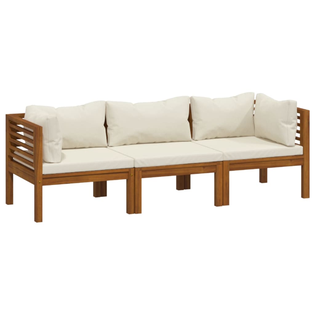 Patio Sofa With Cushion Solid Acacia Wood