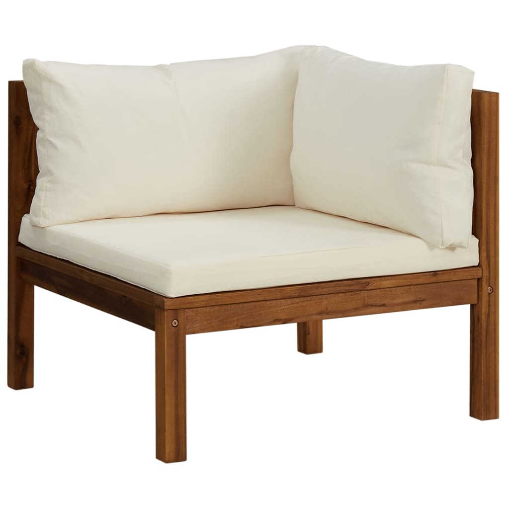 Patio Sofa With Cushion Solid Acacia Wood