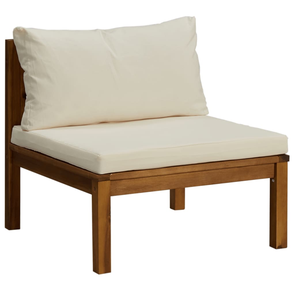 Patio Sofa With Cushion Solid Acacia Wood