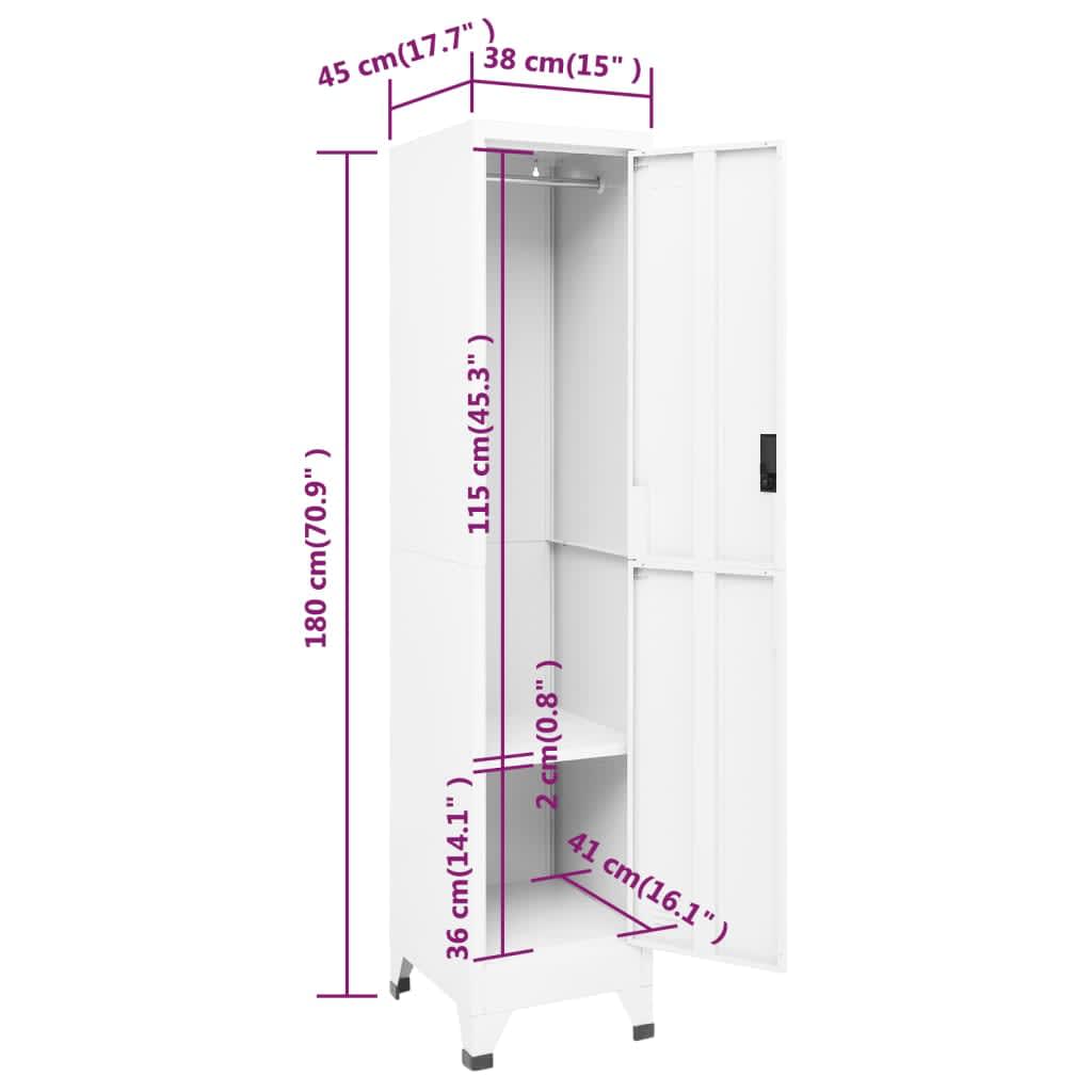 Locker Cabinet 15&quot;X17.7&quot;X70.9&quot; Steel