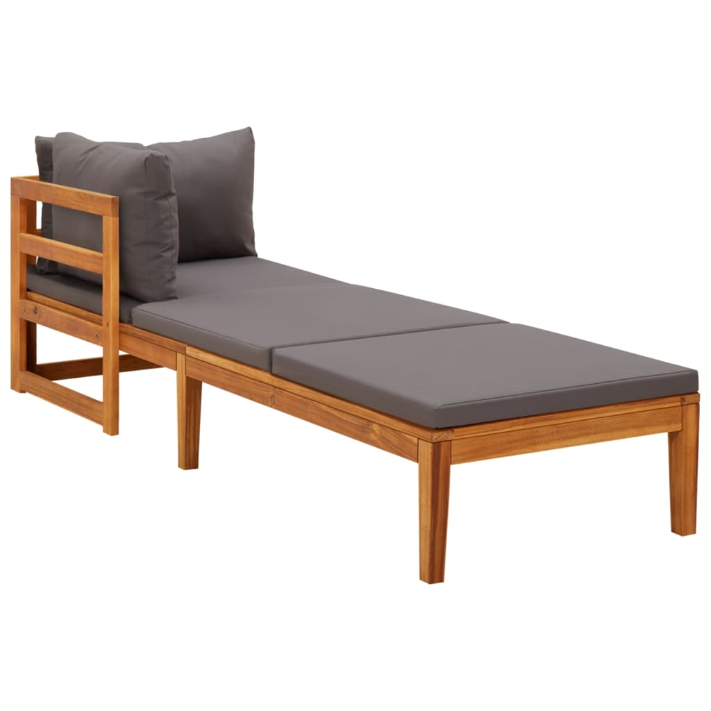 3 Piece Patio Lounge Set With Cushions Acacia Wood