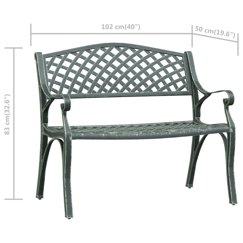 Patio Bench 40.2&quot; Cast Aluminum