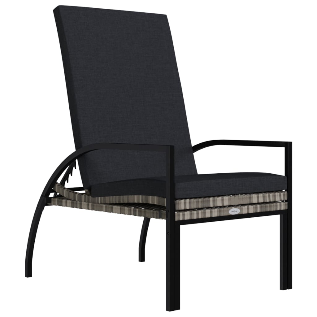 Sun Lounger With Footrest Pe Rattan