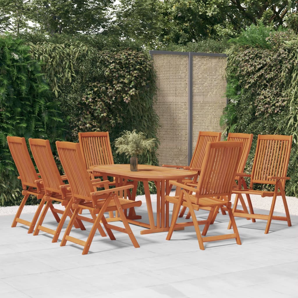 Folding Patio Chairs 2 Pcs Solid Wood Eucalyptus