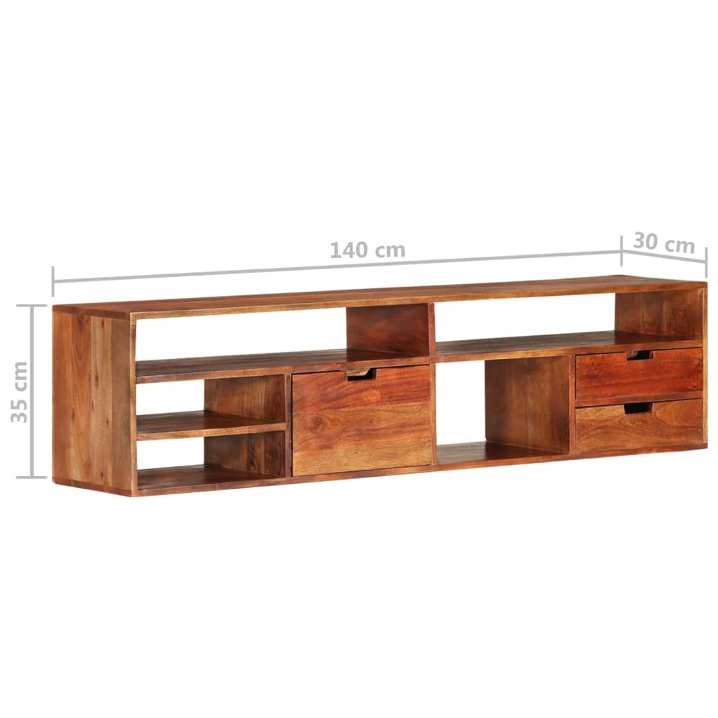 Tv Stand X11.8&quot;X Solid Wood Acacia