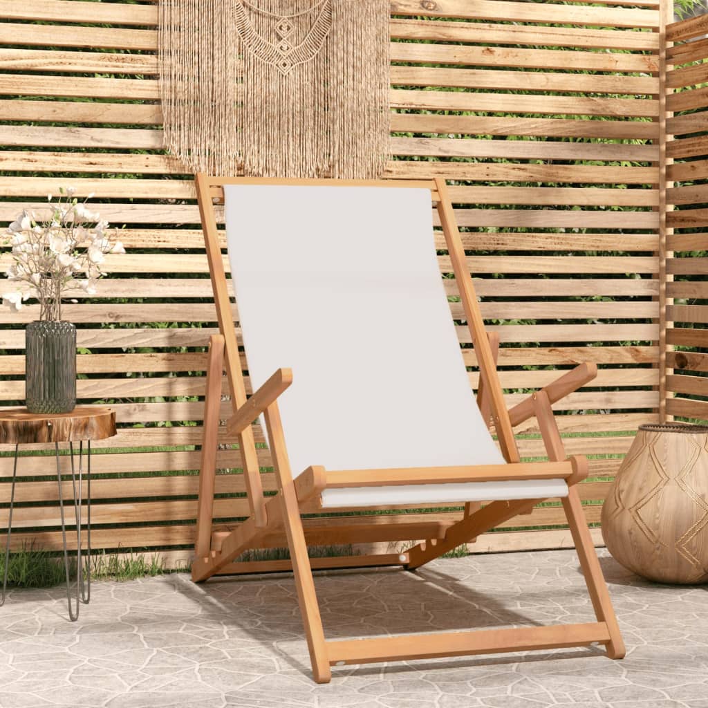 Folding Beach Chair Solid Teak Wood