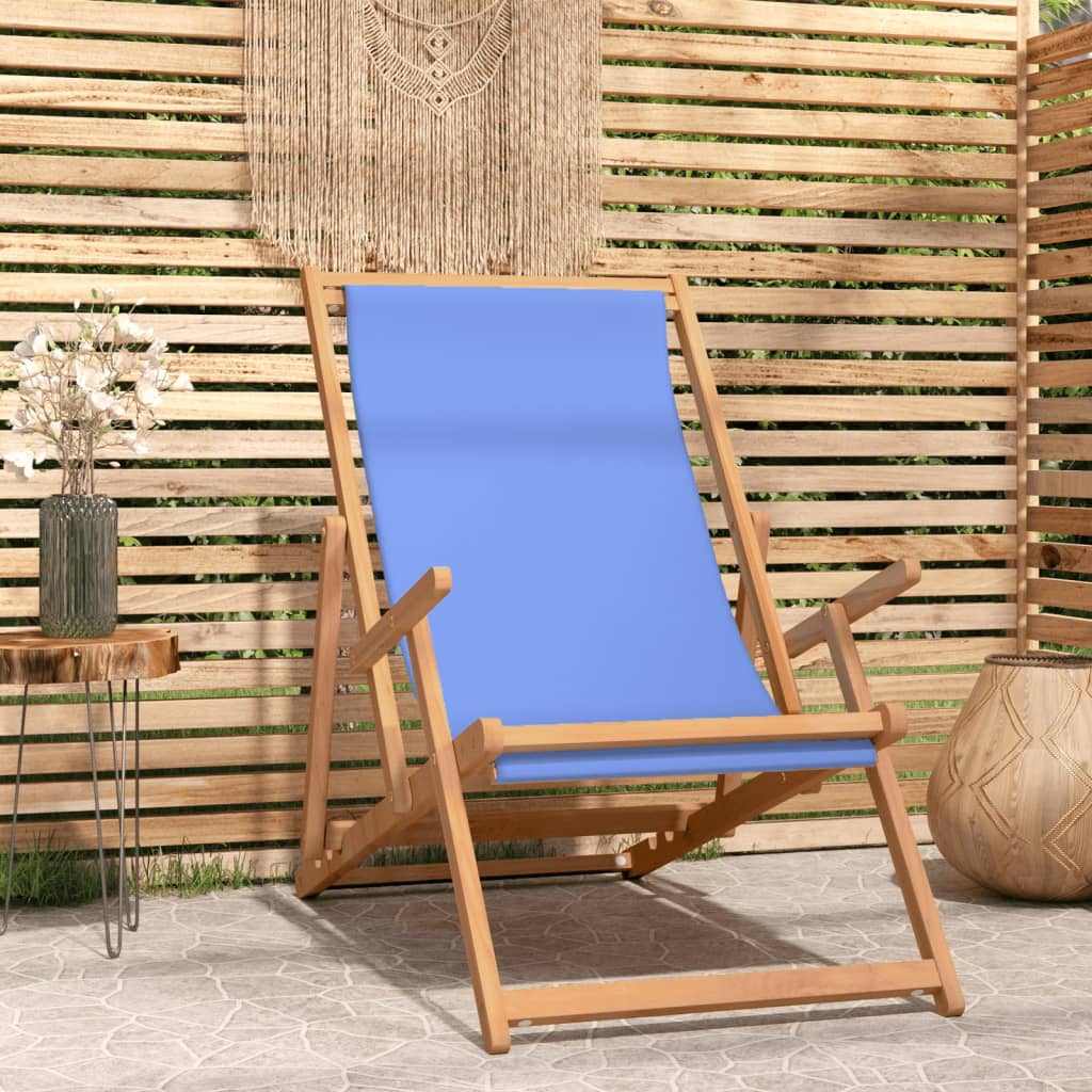 Folding Beach Chair Solid Teak Wood