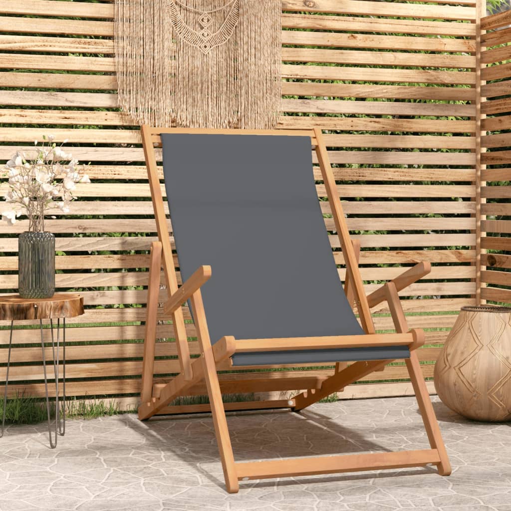 Folding Beach Chair Solid Teak Wood