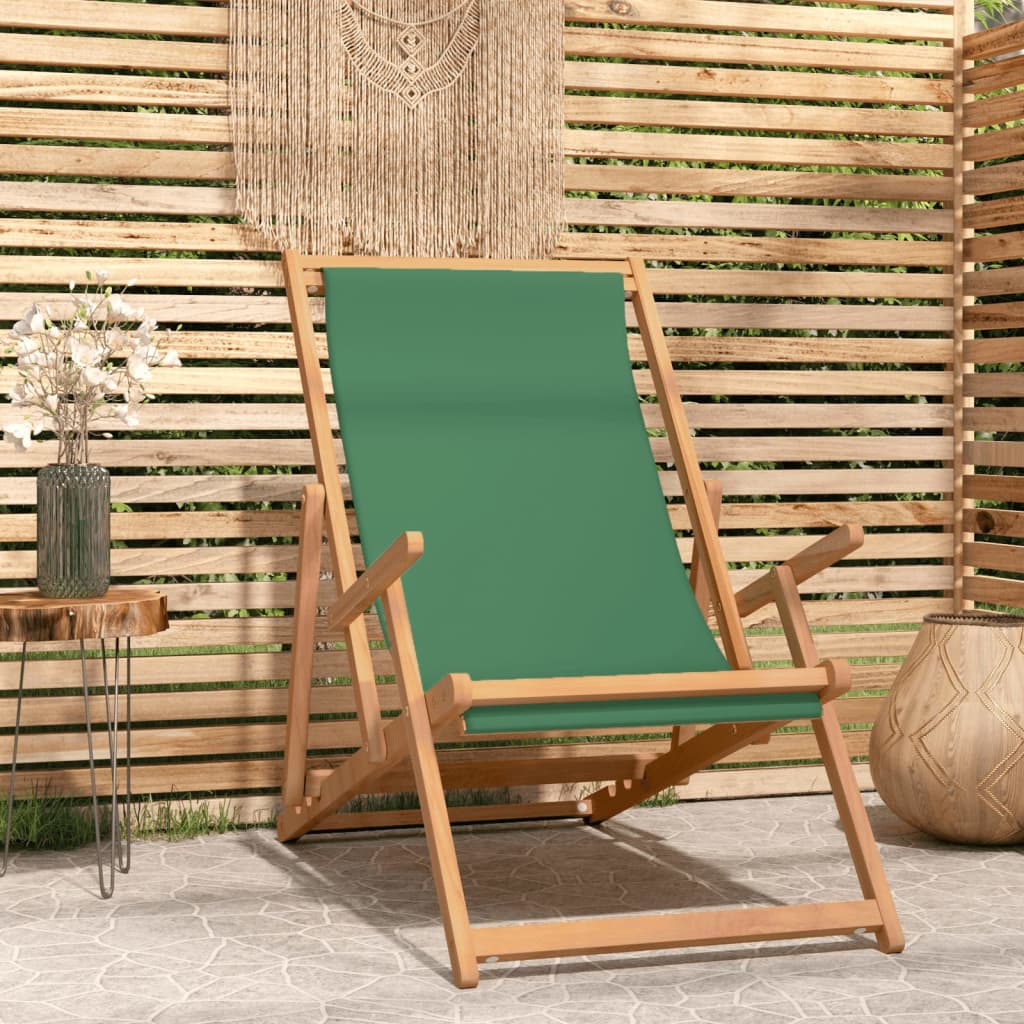 Folding Beach Chair Solid Teak Wood